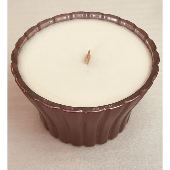 Thomas Cole Designs Natural Pine Wick Soy Wax Candle Rose Champagne Glass Jar - Picture 5 of 8